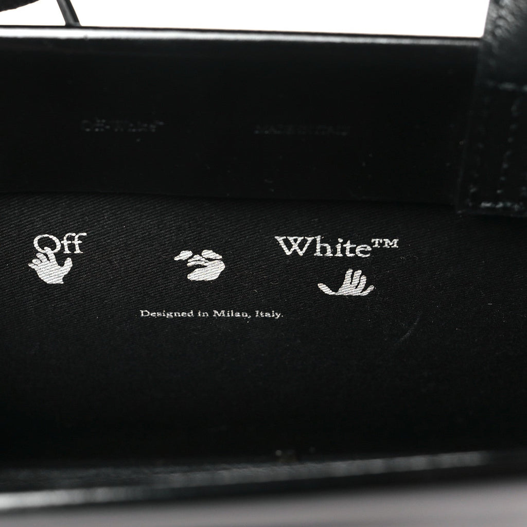 Patent Calfskin Logo Box Bag Black