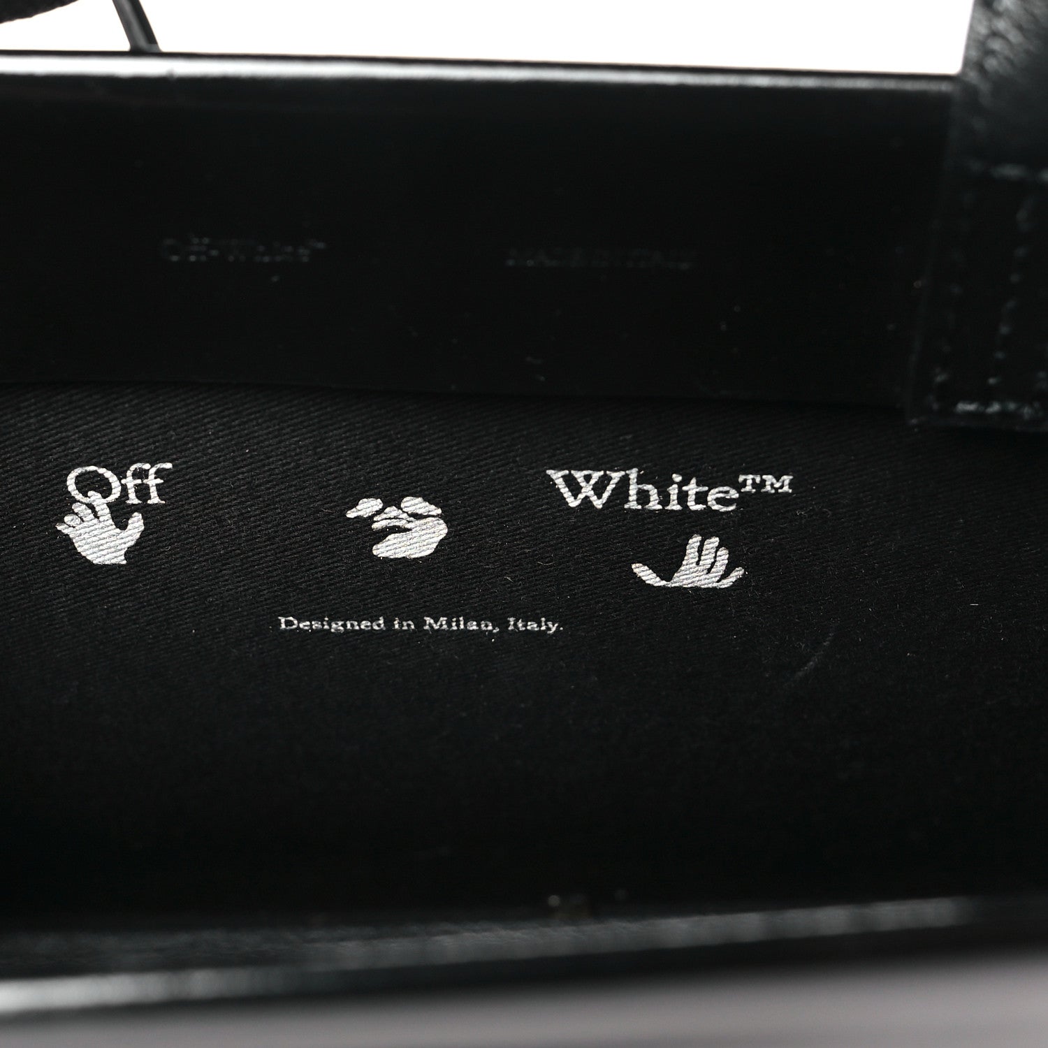 Patent Calfskin Logo Box Bag Black