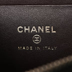 Caviar Quilted Top Handle Slim Vanity With Chain Black