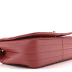 Calfskin Chevron Quilted Small Statement Flap Pink
