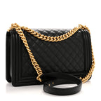 Caviar Quilted New Medium Boy Flap Black