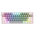 RGB USB Mini Mechanical Gaming Keyboard Red Switch 61 Keys Wired detachable cable; portable for travel