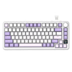 75% Mechanical Keyboard with Display and Knob, Hot-Swappable, Wireless 2.4GHz/Bluetooth/Wired, RGB Gasket Mount QM