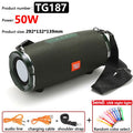 50W High Power TG187 Bluetooth Speaker Waterproof Portable Column For PC Computer Speakers Subwoofer Boom Box Music Center FM TF