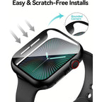 Entronix Case Compatible with iWatch Series 6/5/4/SE (3rd/2nd/1st Gen), 40mm - Hard Cover w/ Built-In Screen Protector