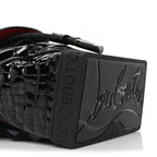 Calfskin Alligator Embossed Small Explorafunk Backpack Black