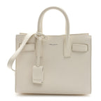 Grained Calfskin Nano Sac de Jour Dove White