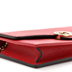 Dollar Calfskin Interlocking G Chain Wallet Red