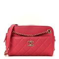 Caviar Quilted Small In & Out Camera Case Pink