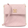 Calfskin Quilted Pearl Small About Pearls Hobo Bag Light Pink