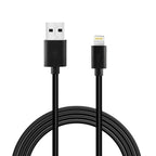 Reiko 3.3Ft Pvc Material 8 Pin Usb 2.0 Data Cable In Black And Simple Packaging