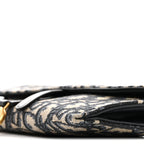 Oblique Saddle Chain Long Wallet Blue