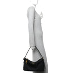 Re-Nylon Vitello Large Aimee Shoulder Bag Black