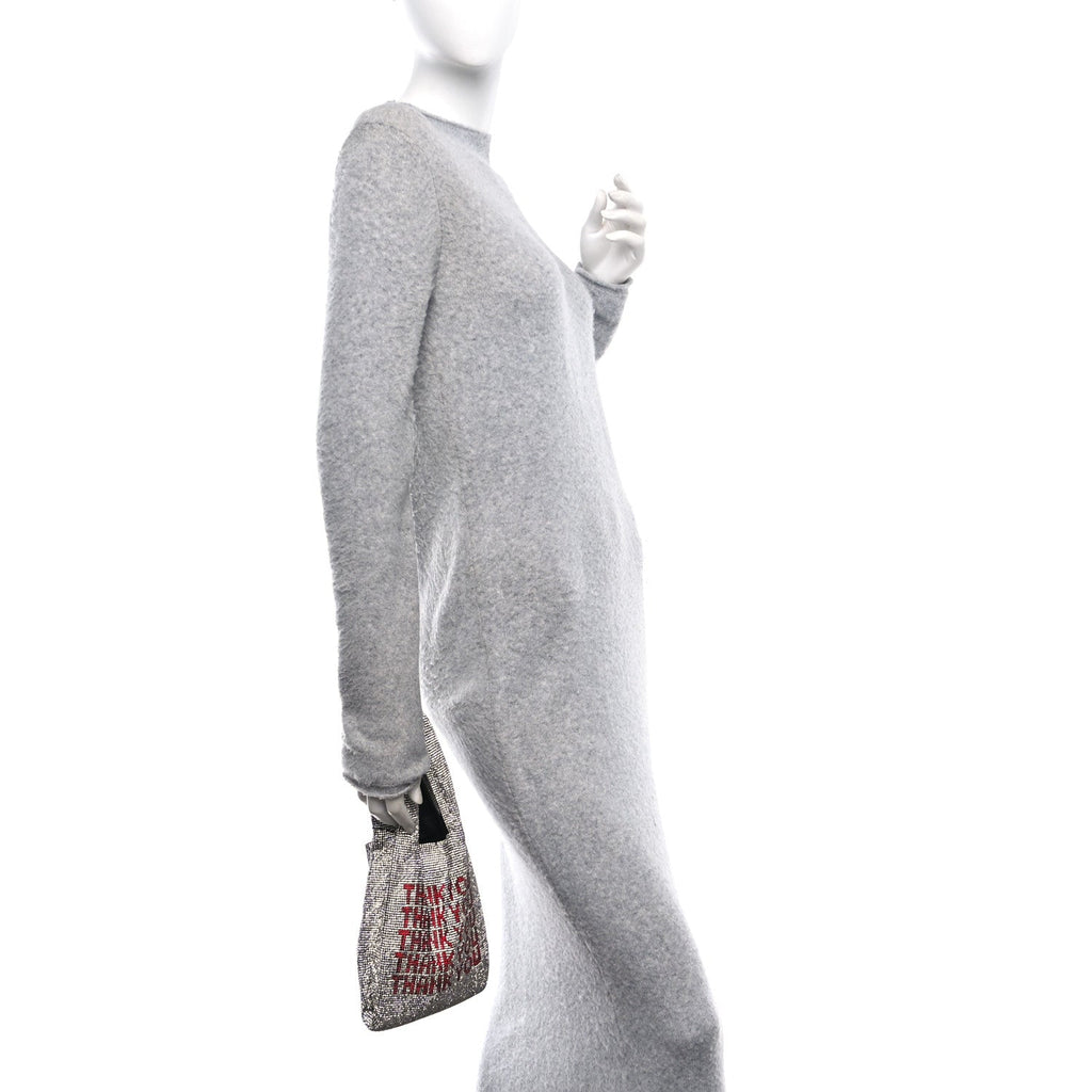 Crystal Wanglock Mini Shopper Silver