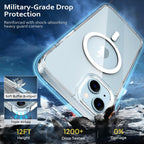 Entronix [Magnetic] Case Compatible with iPhone 16E - [Hard Back] Thick Clear