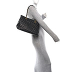 Caviar Quilted Grand Shopping Tote GST Black