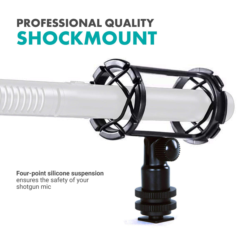 Movo SMM1 Camera Shoe Shockmount for Shotgun Mics