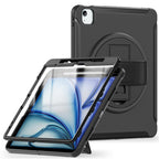 SAHARA - Raider Series Heavy-Duty Case with Hand Strap for Apple iPad Air 11" M3/M2 - Scorpion Black