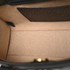 Textured Dollar Calfskin Web Small Diana Shoulder Bag  Black