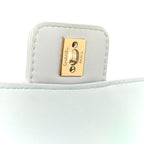 Calfskin Quilted Wild Stitch Large Flap Light Blue