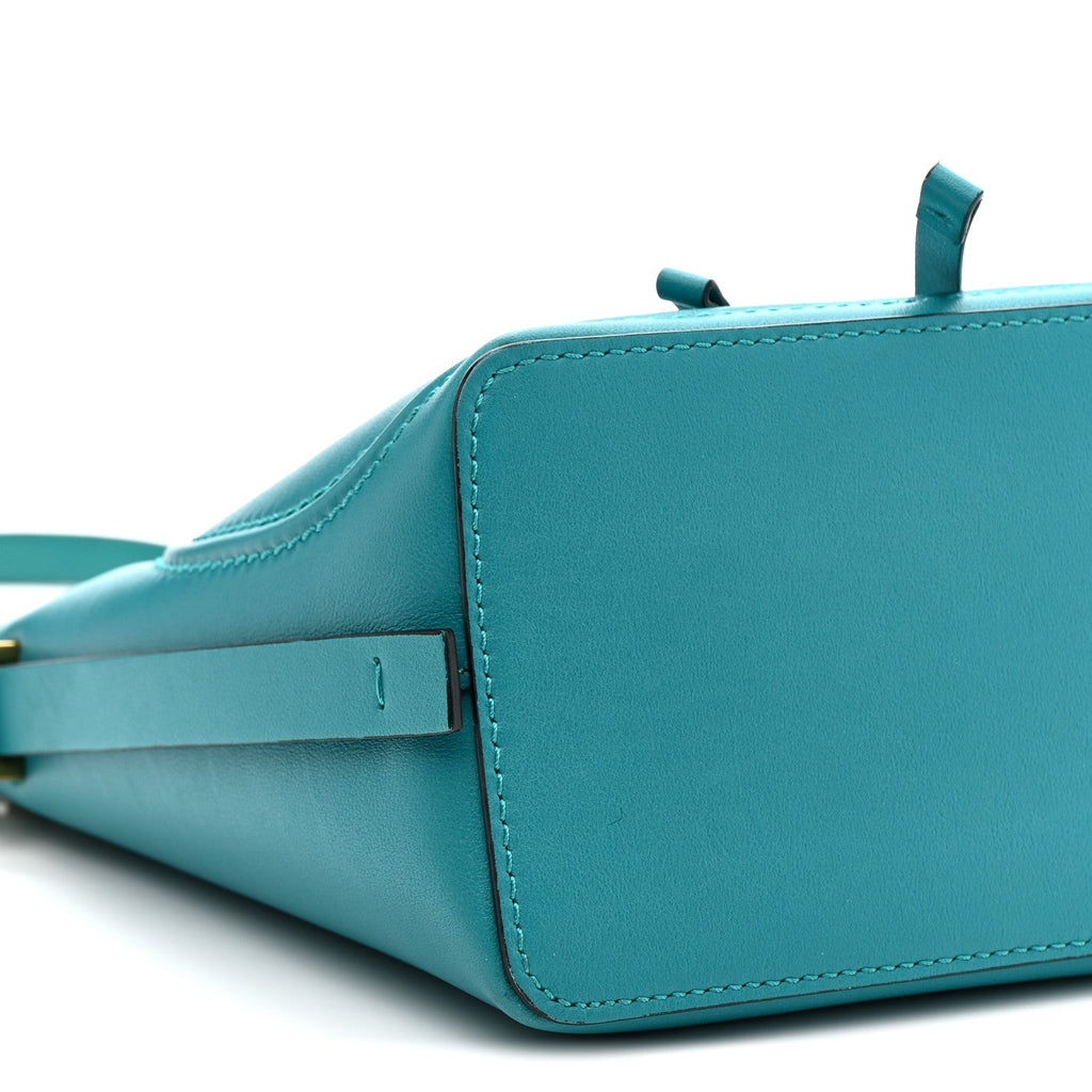 Calfskin Vlogo Bucket Bag Blue