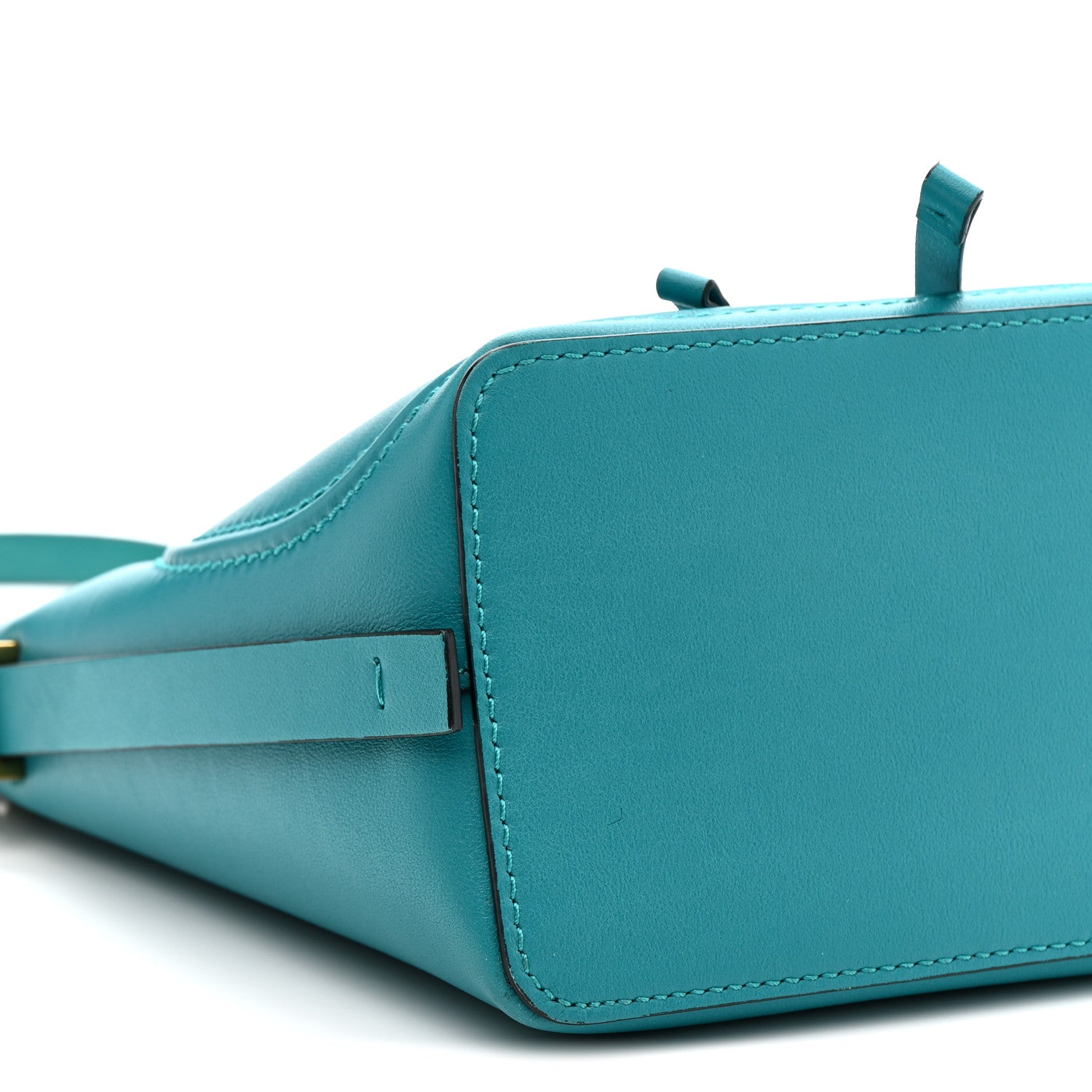 Calfskin Vlogo Bucket Bag Blue