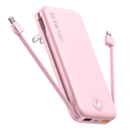 12000mAh Portable Power Bank with Built in Cables Mobile Phone Portable Charger Power Phone Charger Backup Battery for IPhone,Andriod Phone, Galaxy Ect.