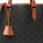 Triomphe Canvas Calfskin Mini Horizontal Cabas Tan