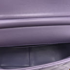 Shiny Lambskin Quilted Mini Pearl Logo Flap Light Purple