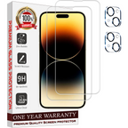 Entronix Clear Screen Protector & Camera Lens Protector Compatible with iPhone 15 Plus - 4-Piece Combo
