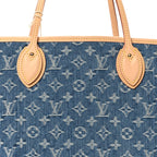 Monogram Denim Neo Neverfull MM Blue
