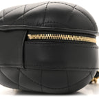 Lambskin Quilted CC Bubble Vanity Case With Chain Black