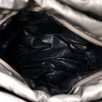 Nylon Coco Cocoon Zipped Tote Silver