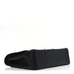 Caviar Quilted Maxi Double Flap Black