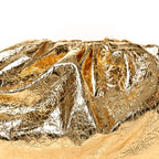 Metallic Crinkled Lambskin The Pouch Oversized Clutch Oro