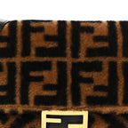 Shearling Vitello Dolce Macro FF 1974 Baguette Tobacco Black