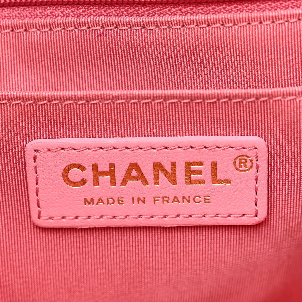 Shearling Tweed Quilted Medium Flap Bag Light Pink