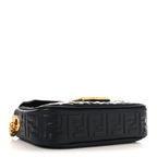Nappa Small FF Embossed Midi Chain Baguette Black