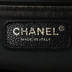 Caviar Quilted Petit Shopping Tote PST Black