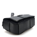 Lambskin Maxi Intrecciato Extra Mini Cassette Crossbody Bag Black
