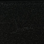 Suede Glitter Calfskin Embellished Paloma Clutch Black