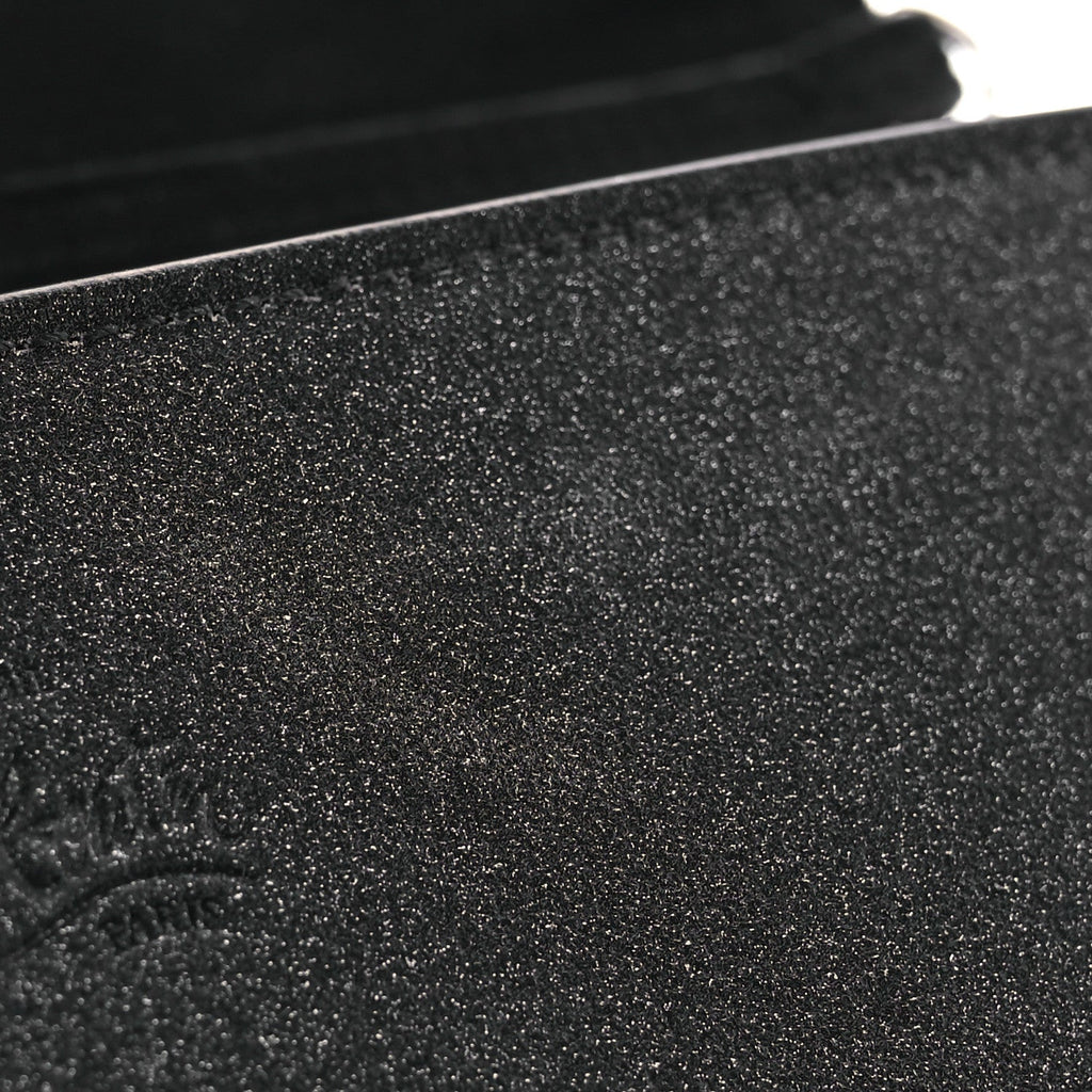 Suede Glitter Calfskin Embellished Paloma Clutch Black