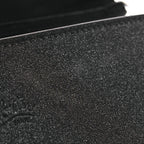 Suede Glitter Calfskin Embellished Paloma Clutch Black