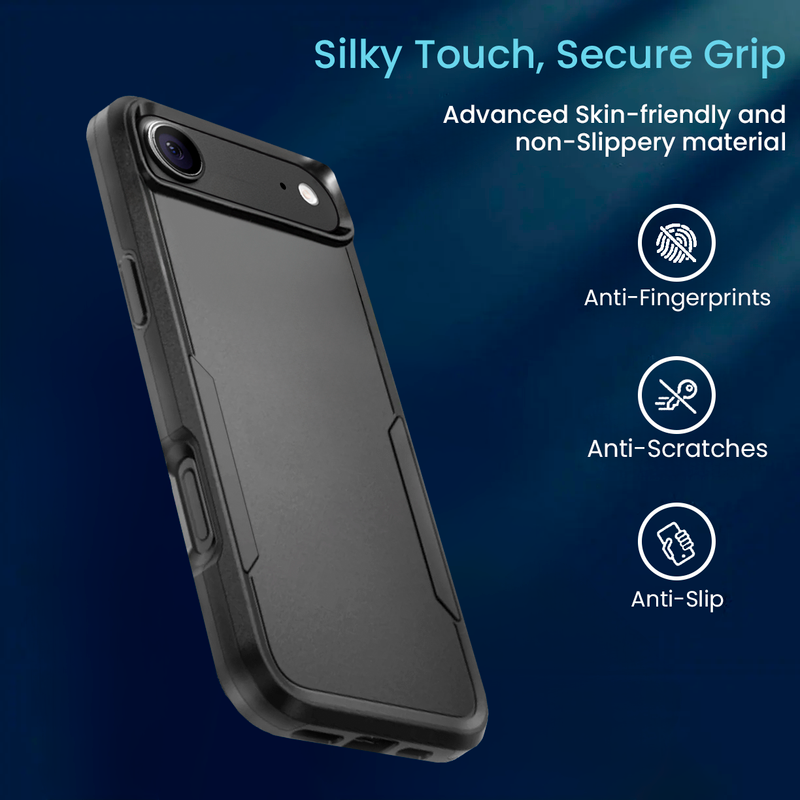 Entronix Bundle Compatible with iPhone 17 Air - Soft-Touch Dual-Layer Case & 2 Clear Screen Protector