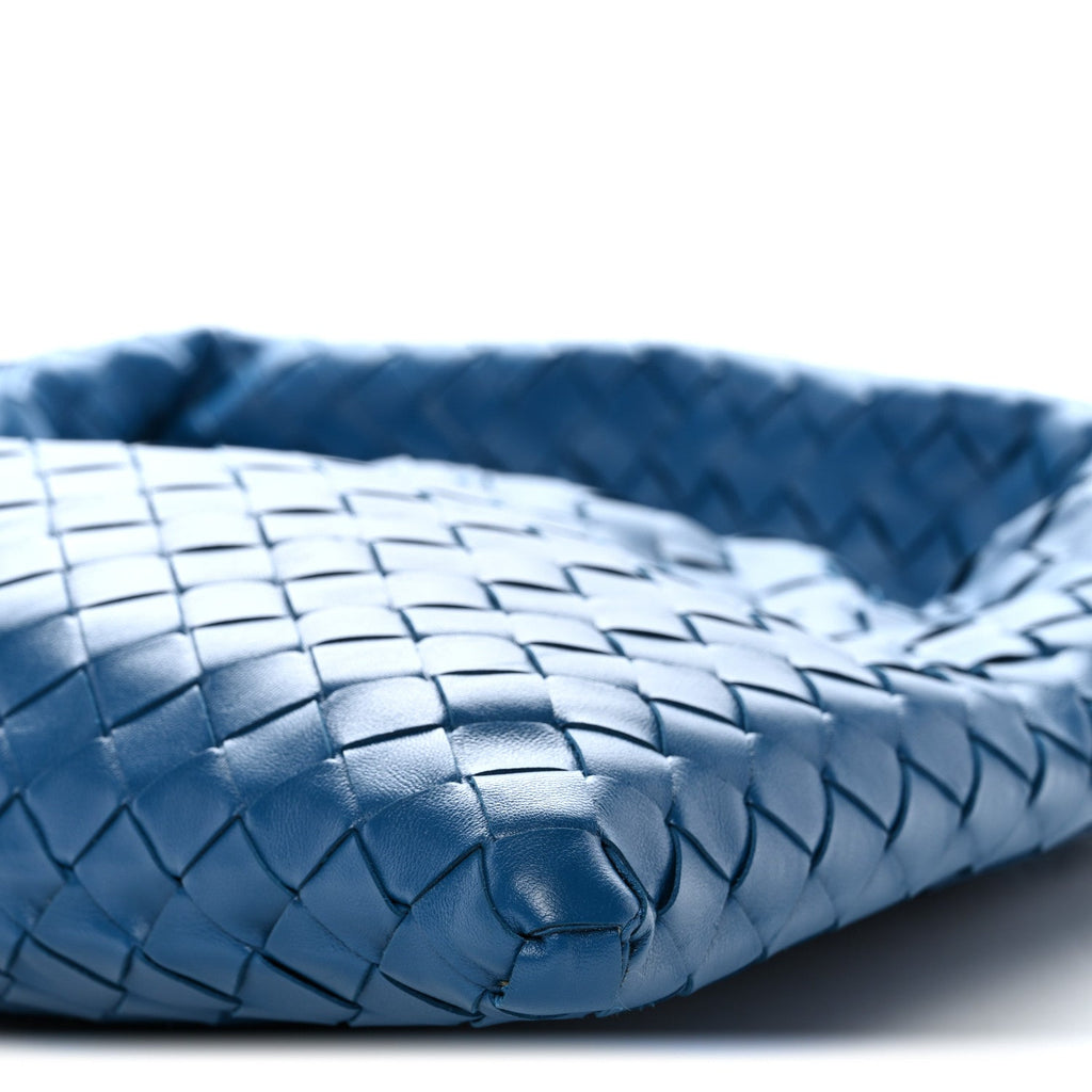 Calfskin Intrecciato Small Hop Deep Pacific