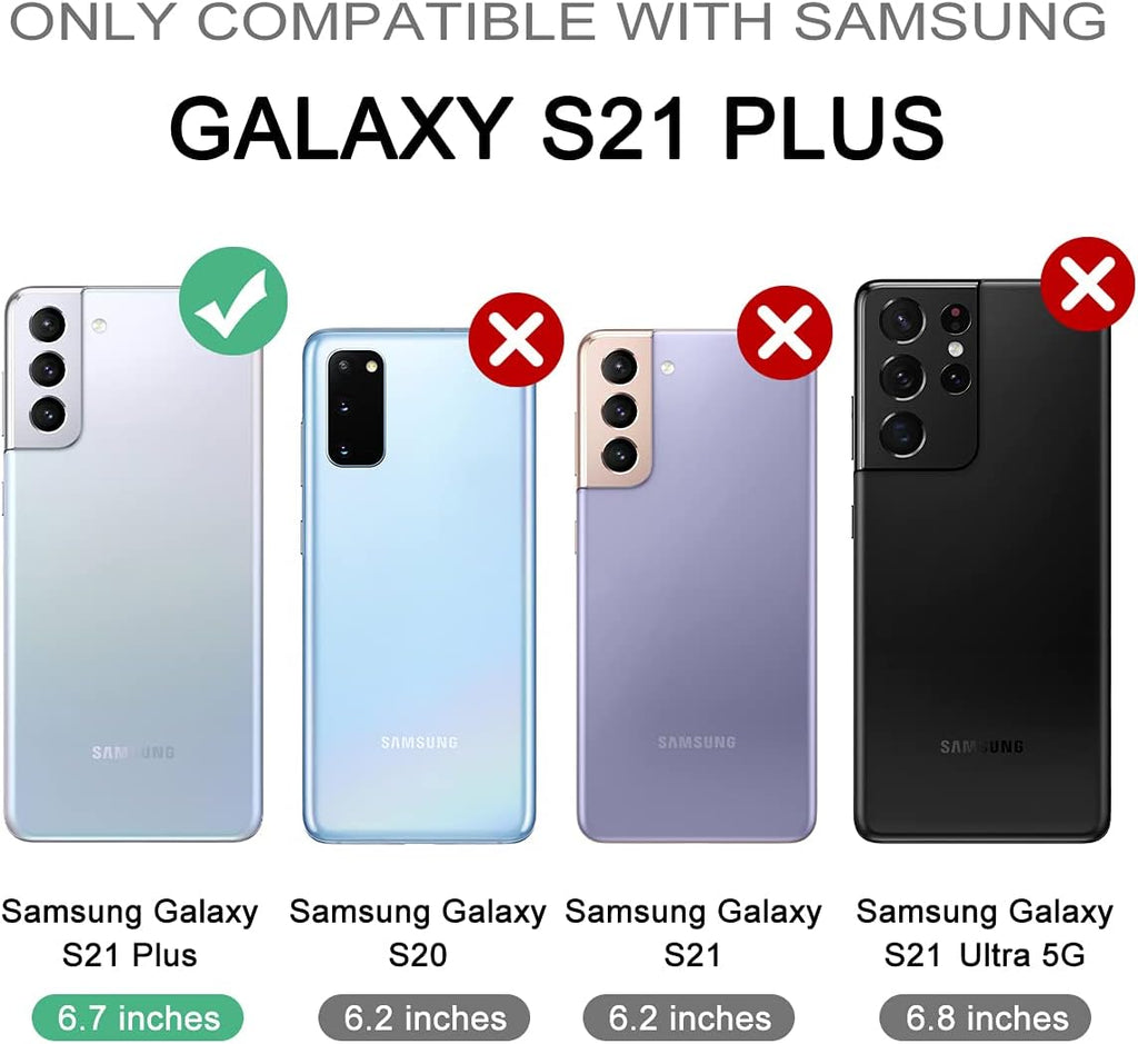 Entronix Case Compatible with Galaxy S21 Plus - Triple-Layer Heavy Duty Protection