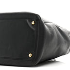 Calfskin Cerf Executive Shopper Tote Black