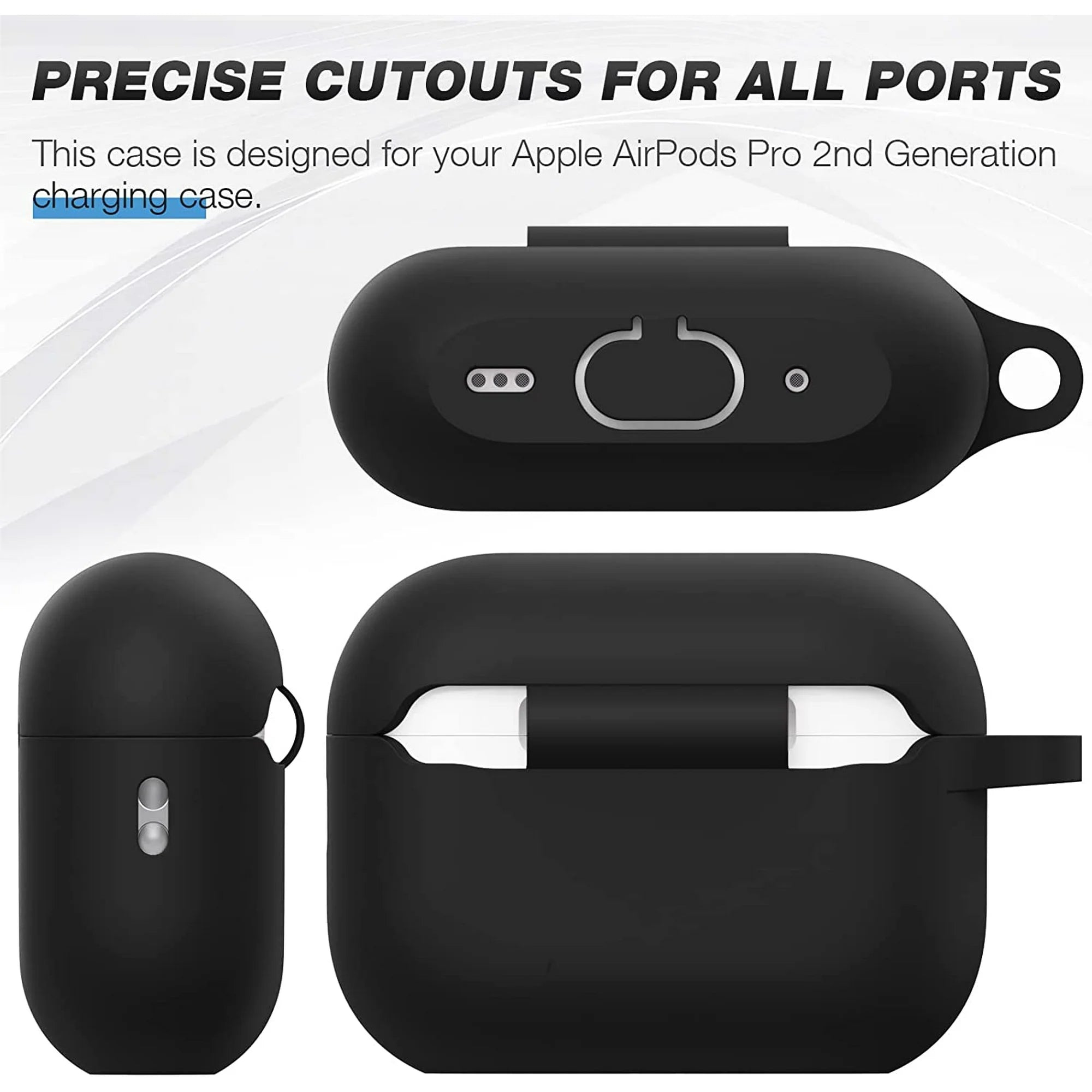 Entronix Case Compatible with AirPods Pro 2nd/1st Gen - Soft-Touch Liquid Silicone