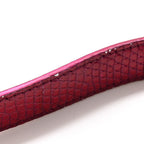 Metallic Lizard Small Diorama Flap Bag Fuchsia