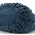 Iridescent Calfskin Quilted Large In The Mix Tote Navy